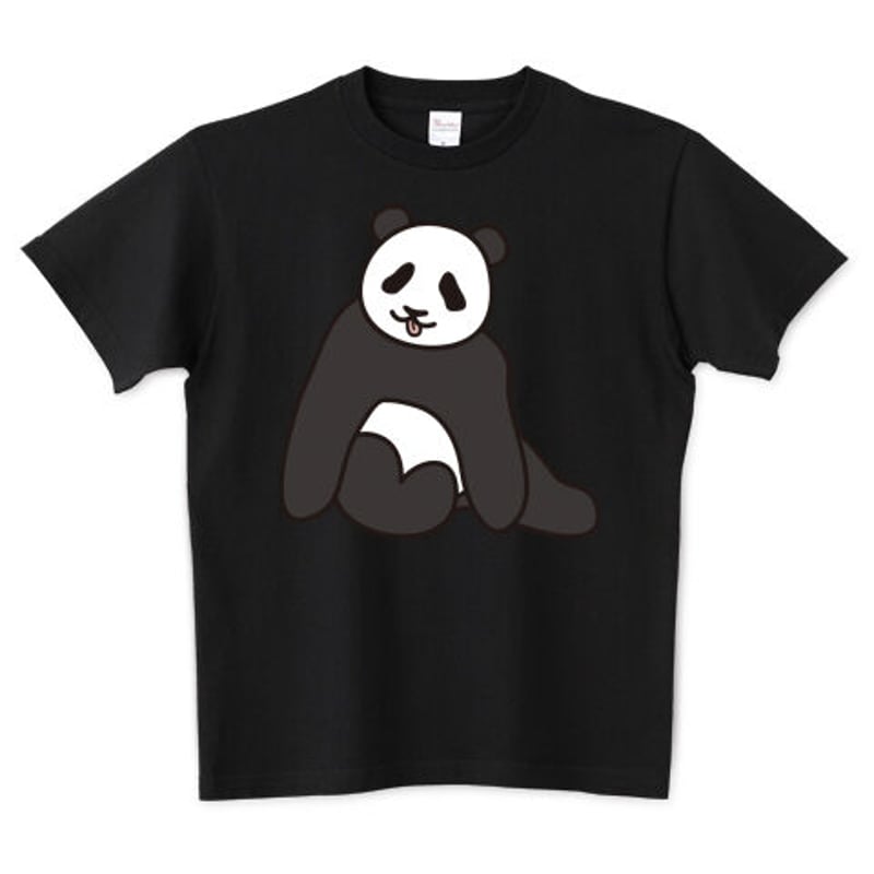 おもしろ動物黒Tシャツ「芦雪パンダ」 | MessagE