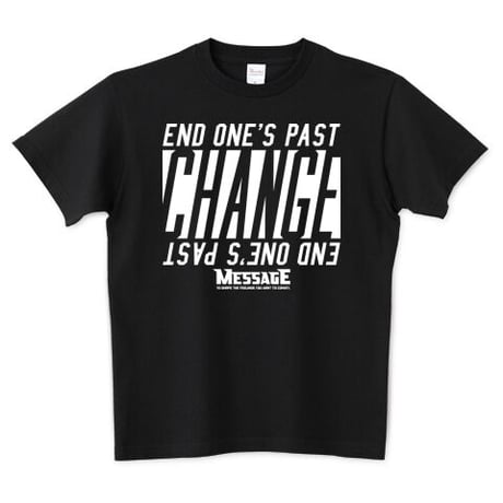 ストリートロゴ黒Tシャツ「CHANGE」