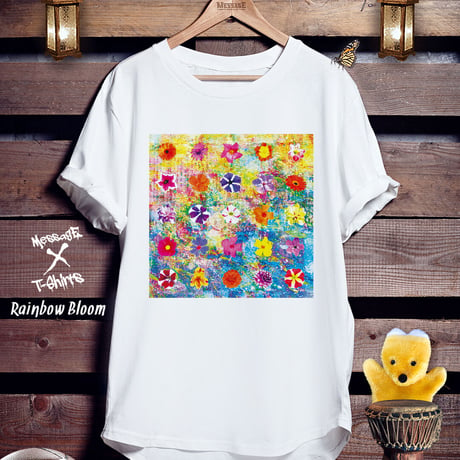 フラワーアートTシャツ「Rainbow Bloom｣