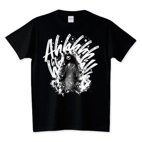 アニマル絶叫黒Tシャツ「Marmot Scream」