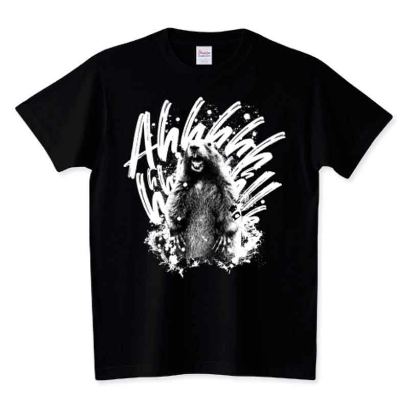アニマル絶叫黒Tシャツ「Marmot Scream」 | MessagE