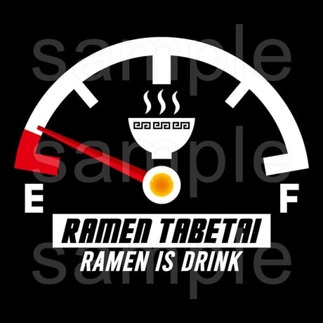 おもしろラーメン黒Tシャツ「ラーメンメーター」