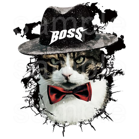 ねこストリート長袖Tシャツ「BOSS CATS」
