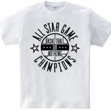 バスケTシャツ「ALL STAR GAME CHAMPIONS [BLACK]」