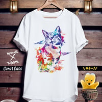 ねこアートTシャツ「Carat Cats」
