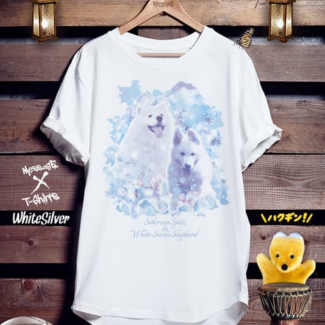 アニマルアートTシャツ「WhiteSilver」