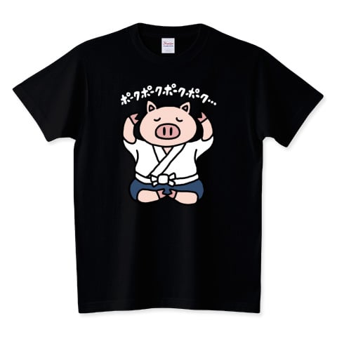 イラスト黒Tシャツ「一豚さん」 | MessagE