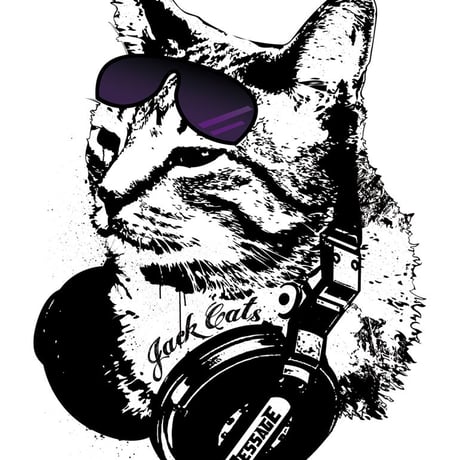 音楽ねこTシャツ「Jack Cats」