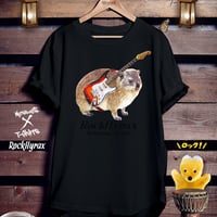 音楽動物黒Tシャツ「RockHyrax」