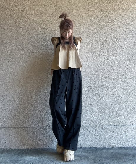 【DOS DIOSAS】pleats shoulder cami
