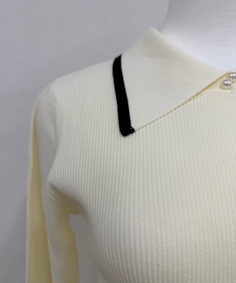 pearl button poloknit | Amu