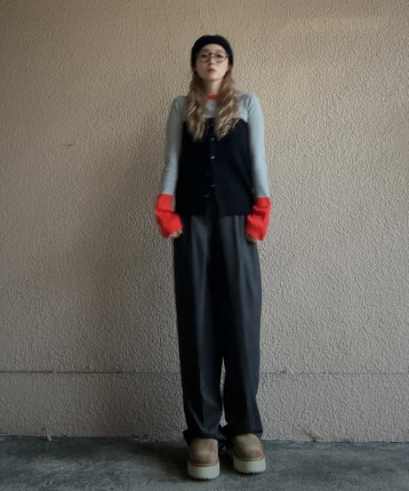 【ELOOPS】front tuck pants