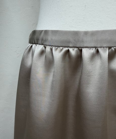 hemlace satin skirt