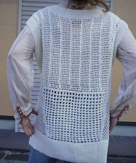crochet hand knitvest