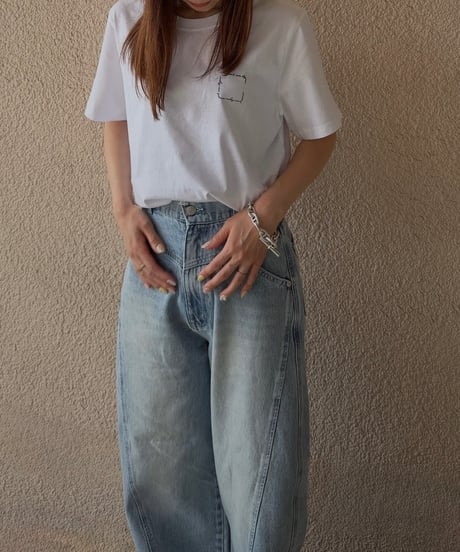 cutoff denim pants