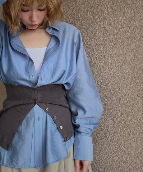 【Limue】bustier set shirt