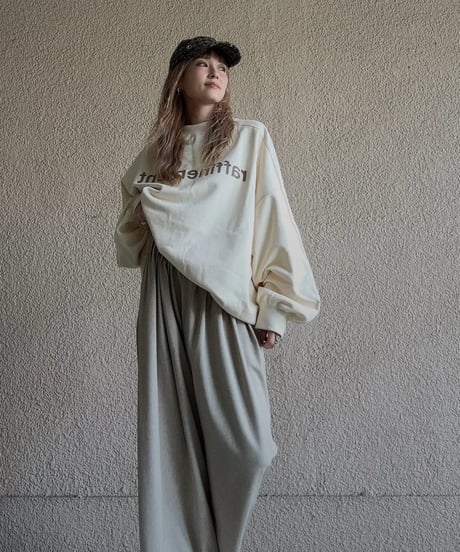 【Limue】logo print sweat