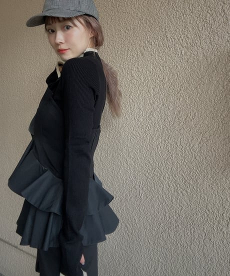 【DOS DIOSAS】peplum frill bustier