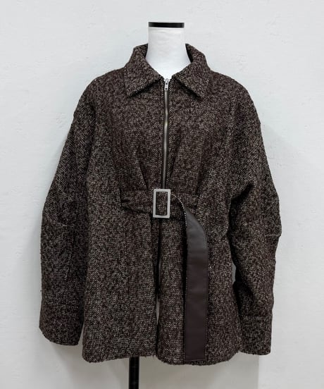 peplum tweed jacketcoat