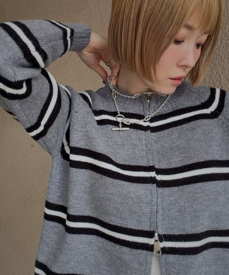 double zip cardigan