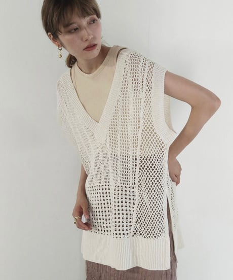 crochet hand knitvest