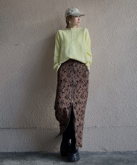 jacquard doublezipper skirt