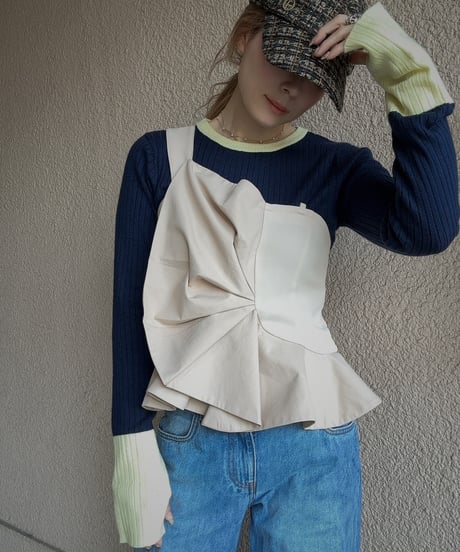 【DOS DIOSAS】peplum frill bustier