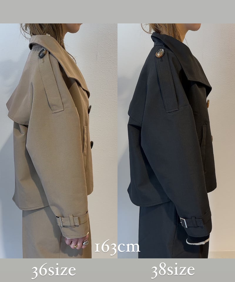 ジャケット・アウター S fur embroidery trench short THEREDTHREAD / ザレッドスレッド】S fur embroidery trench short