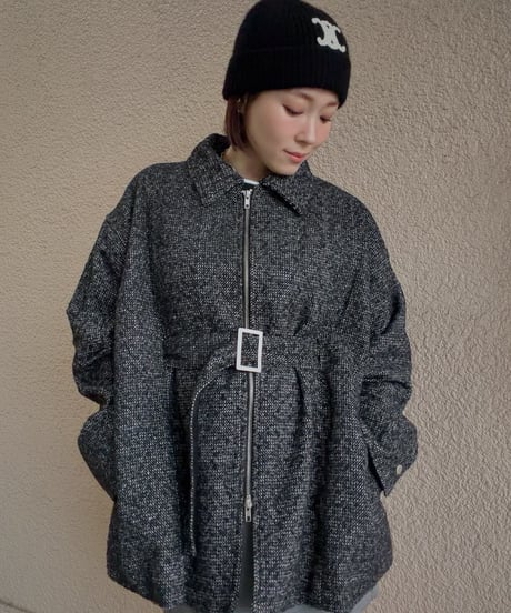 peplum tweed jacketcoat