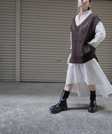 crochet hand knitvest