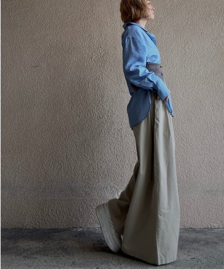 【Limue】wide tuck pants