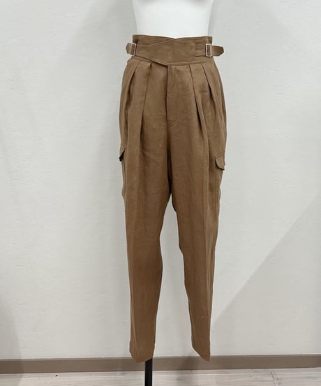 linen tapered pants