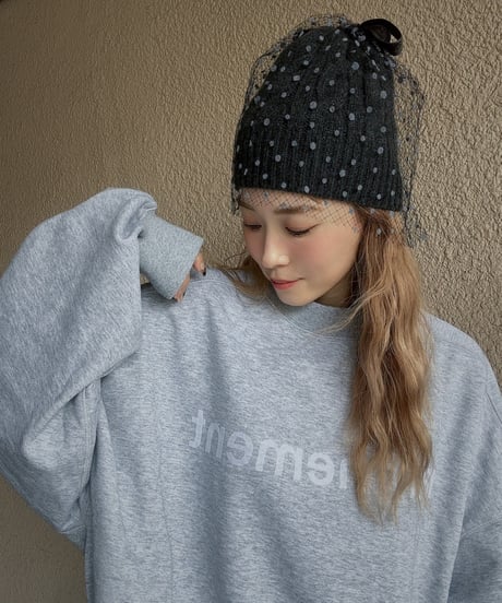 【Limue】logo print sweat