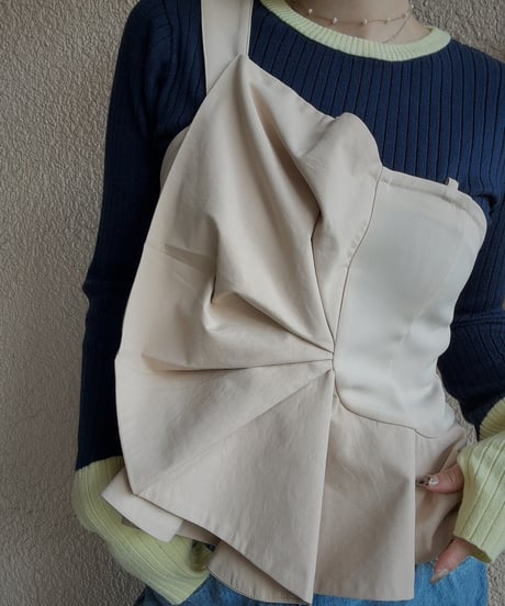 【DOS DIOSAS】peplum frill bustier