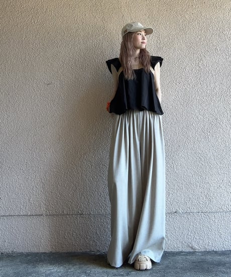 【DOS DIOSAS】pleats shoulder cami