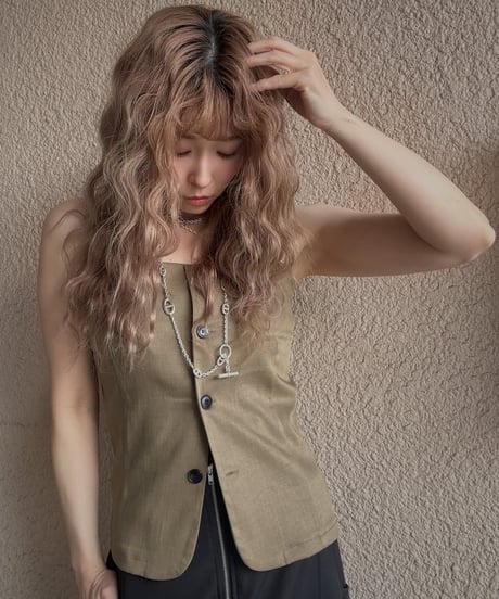 front button cami bustier