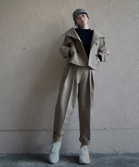 【Amu】short trench coat