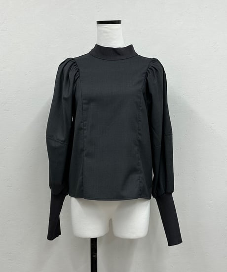 【Limue】saxony volume sleeve tops