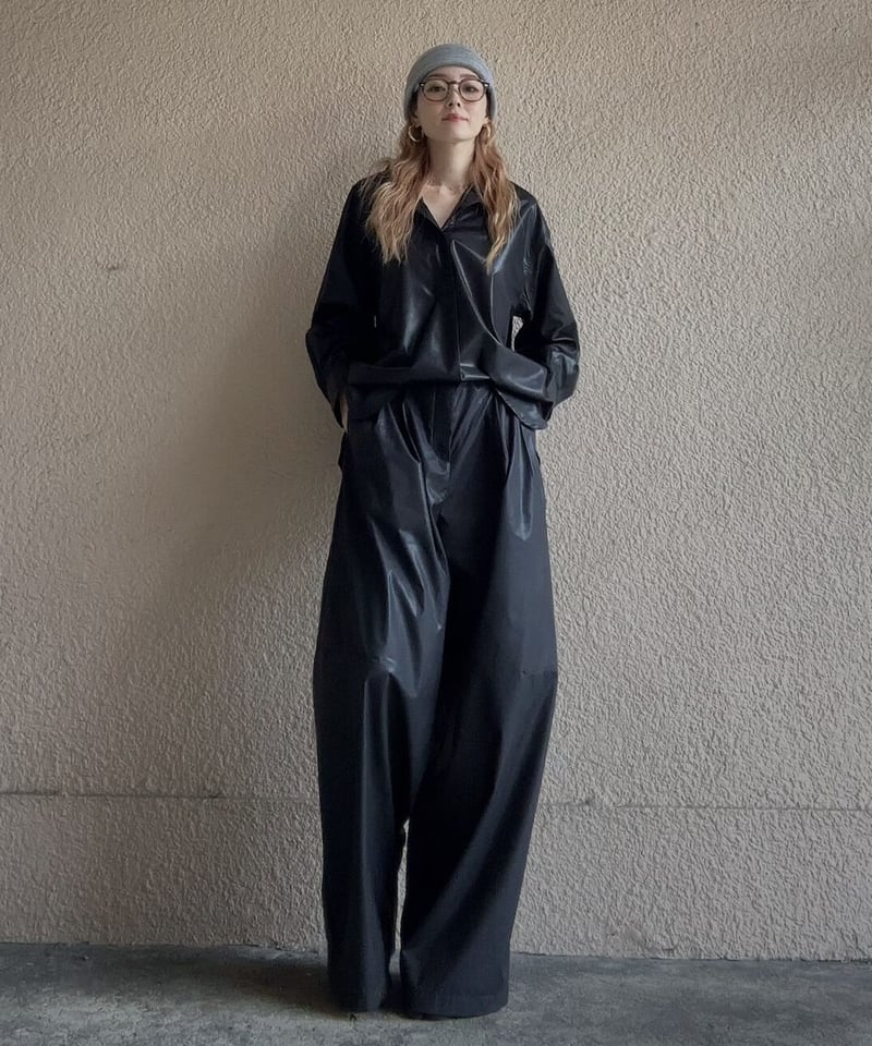 glossy tuck wide PT | Amu