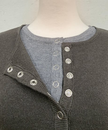 layered henryneck pullover
