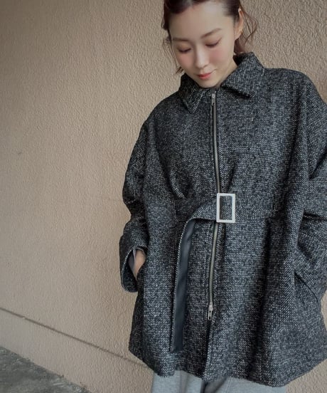 peplum tweed jacketcoat