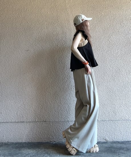 【DOS DIOSAS】pleats shoulder cami