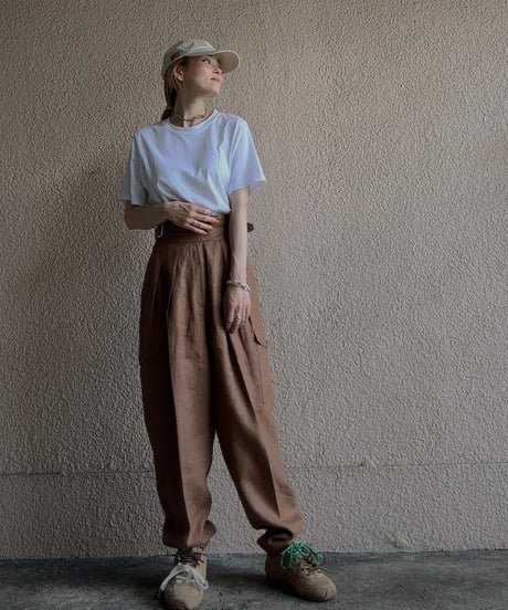 linen tapered pants