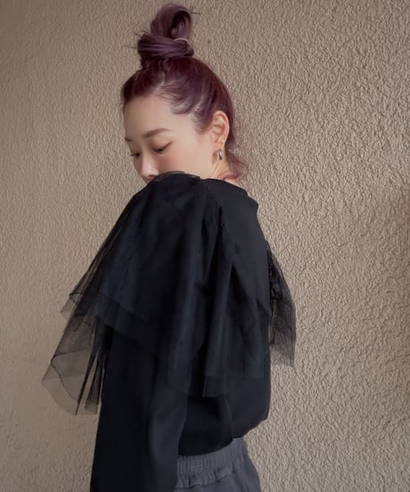 shoulder tulle tops
