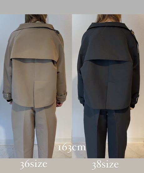 【Amu】short trench coat