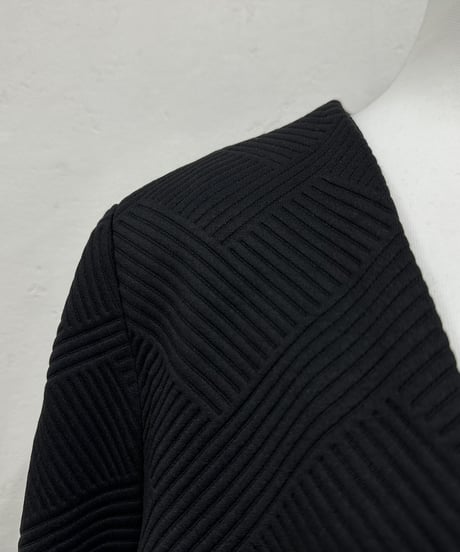nocollar jacquard jacket