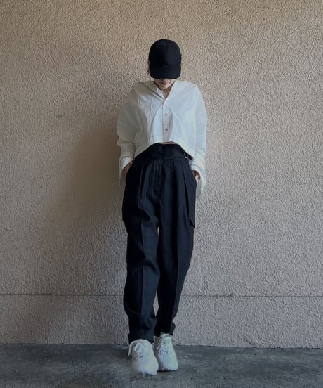 linen tapered pants