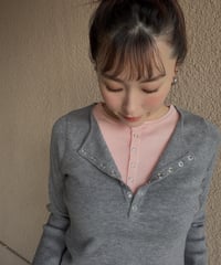 layered henryneck pullover