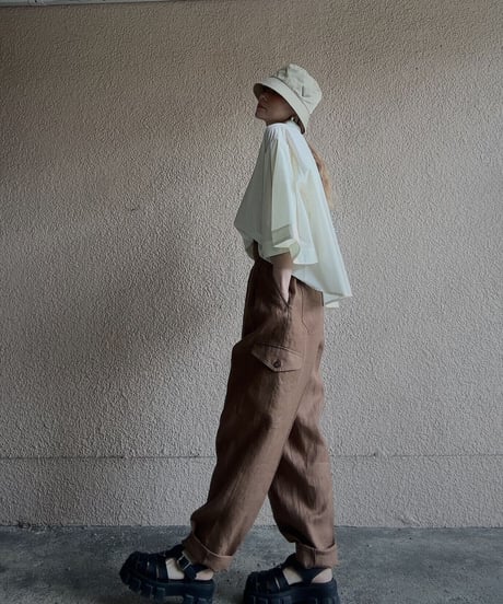 linen tapered pants