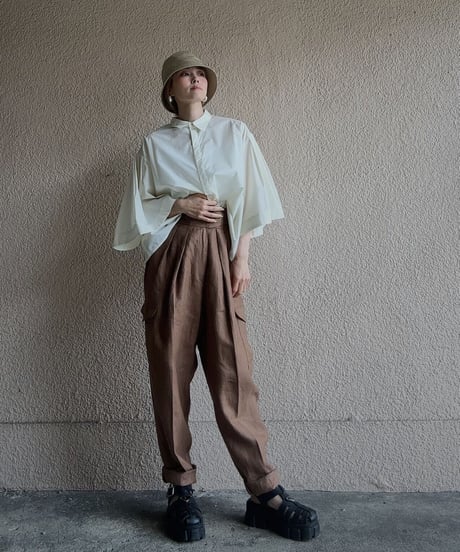 linen tapered pants